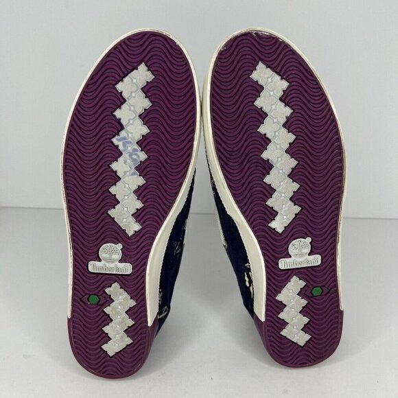 Timberland Classic 2 Eye Navy Newport Bay Womens Size 10 Canvas Boat Shoe - Picture 8 of 9